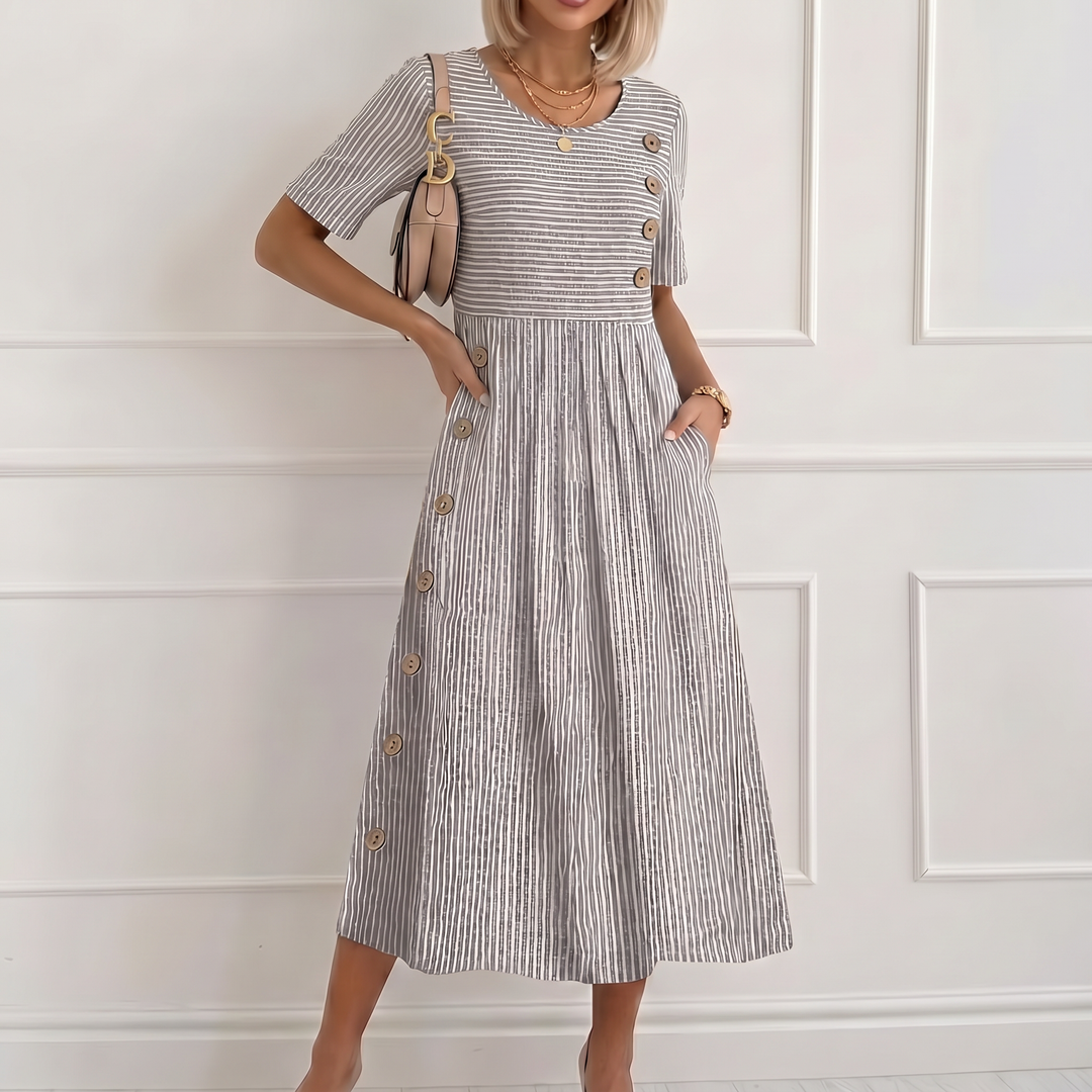 Arlisse | Robe Midi à Rayures