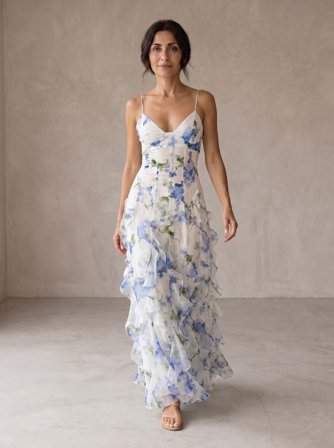 Uri | Robe Fleurie avec Volants