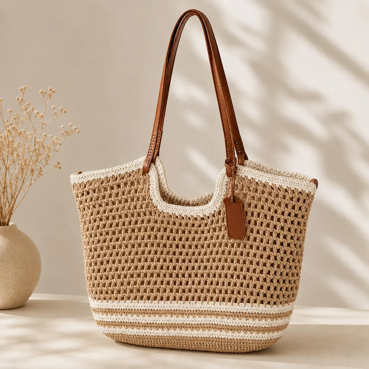 Clare Bicolore | Sac Fourre-Tout Tissé à la Main