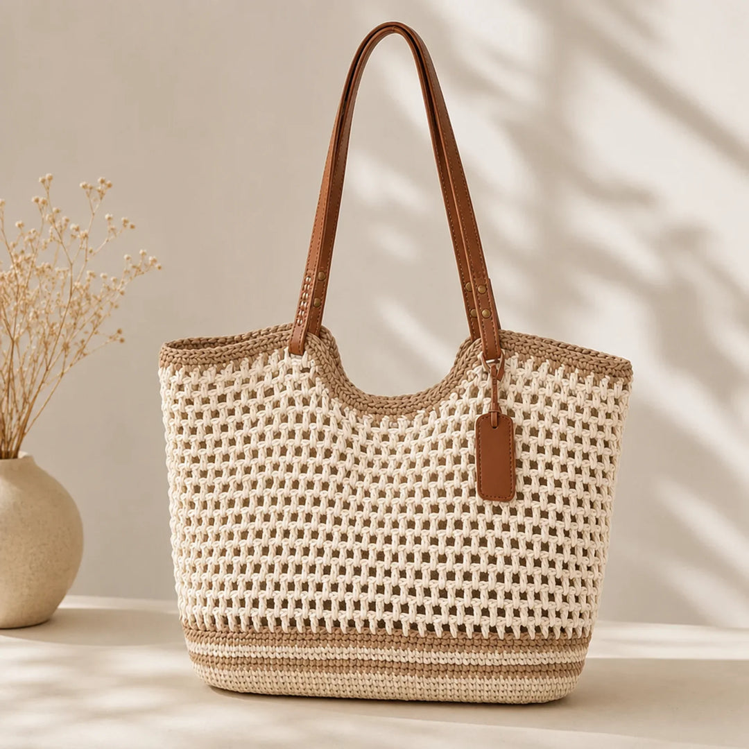 Clare Bicolore | Sac Fourre-Tout Tissé à la Main