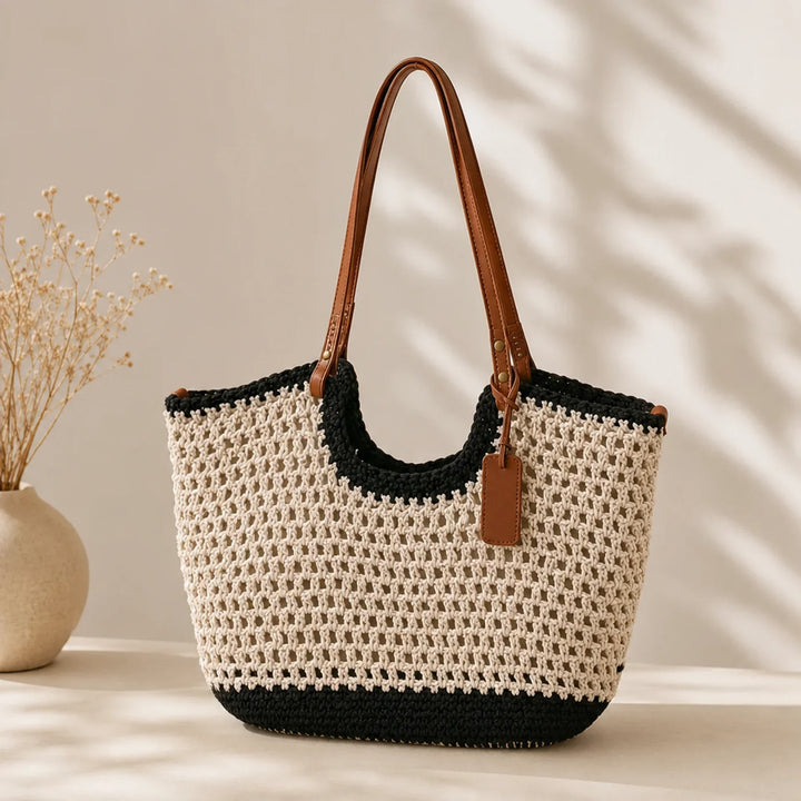 Clare Bicolore | Sac Fourre-Tout Tissé à la Main