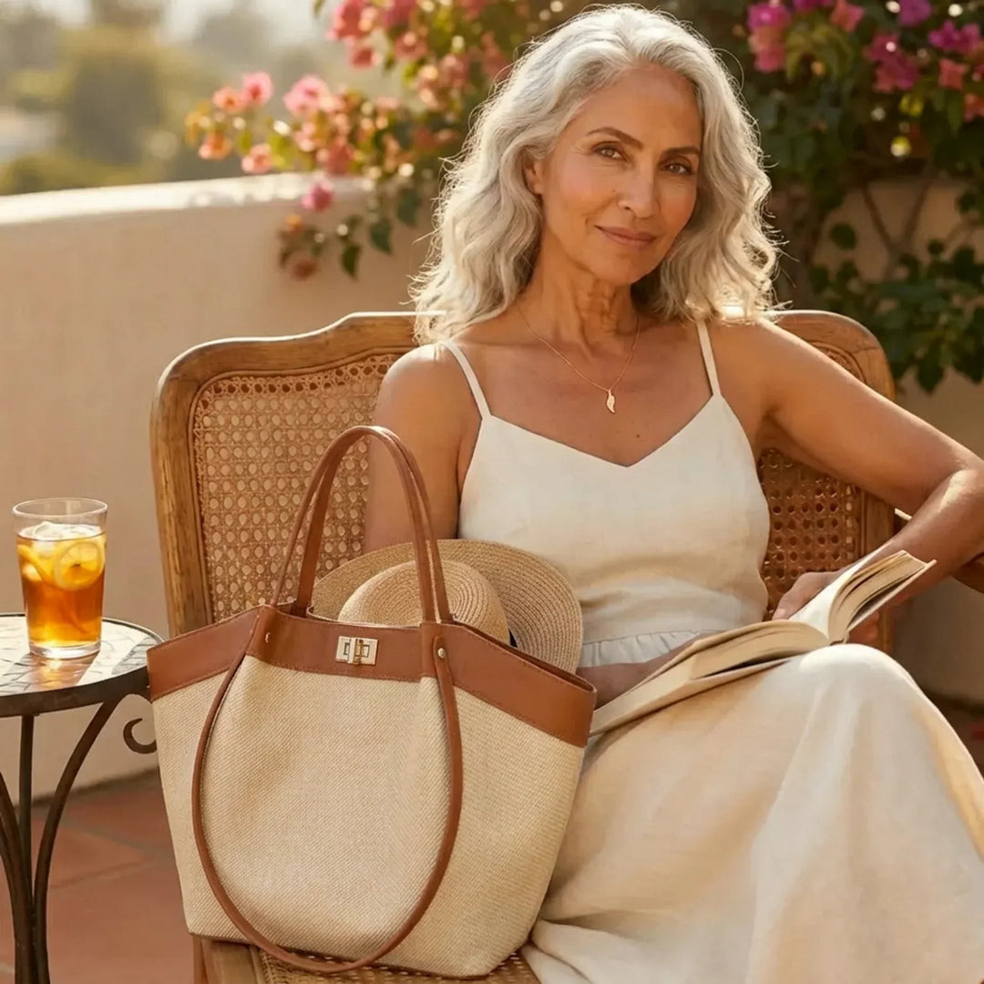 Sac fourre-tout tissé Mattan