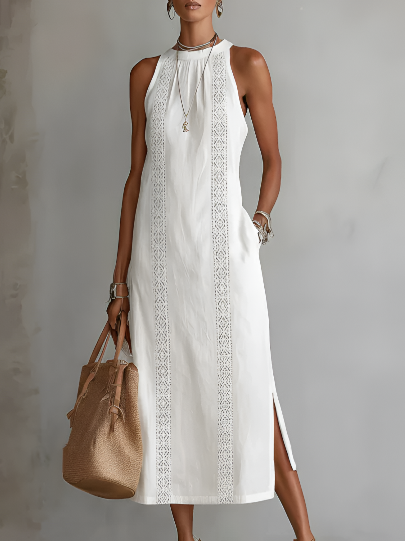 Aurevelle | Robe Midi Légère avec Broderie