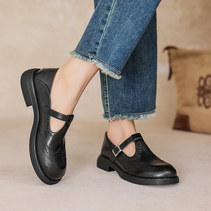 Elvara | Élégantes Mary Janes en Cuir