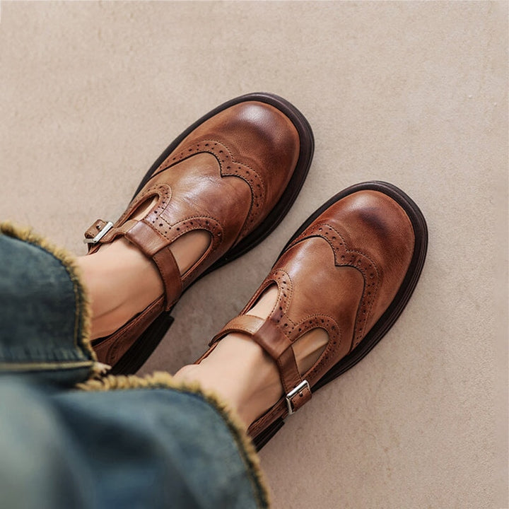 Elvara | Élégantes Mary Janes en Cuir