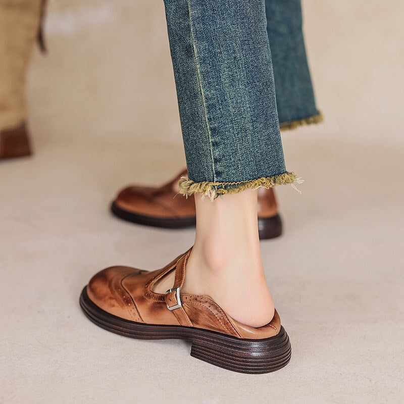 Elvara | Élégantes Mary Janes en Cuir