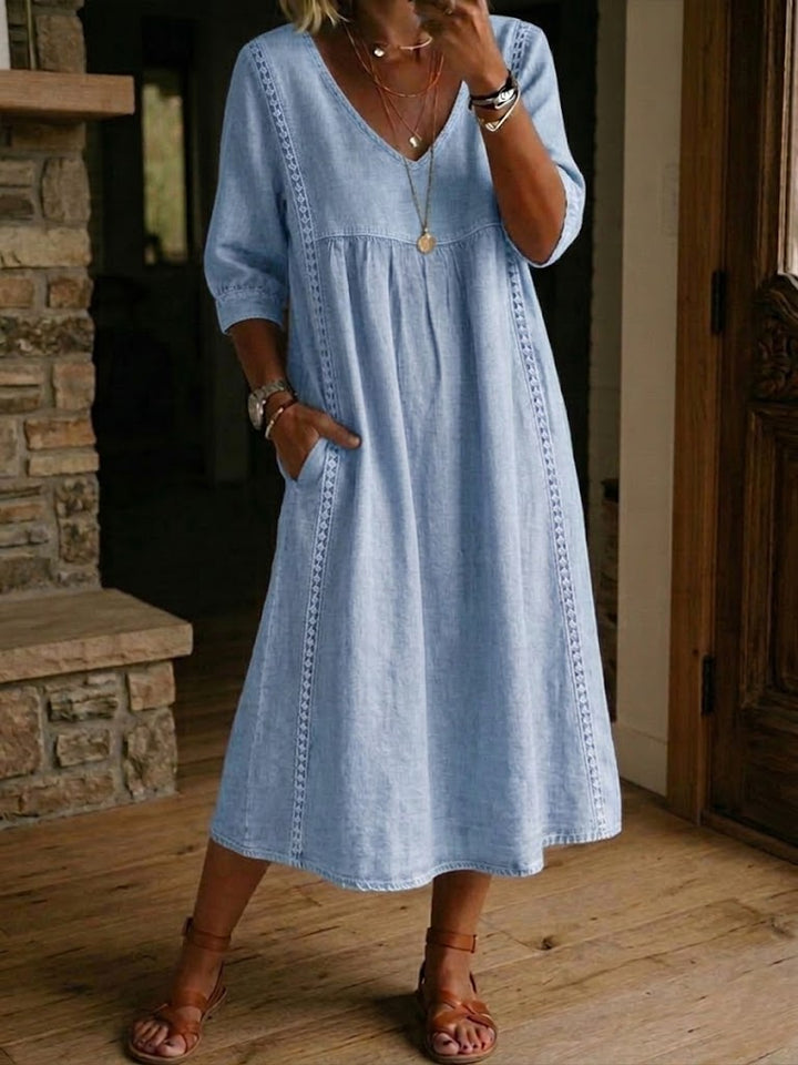 Valence | Robe Midi Légère avec Dentelle