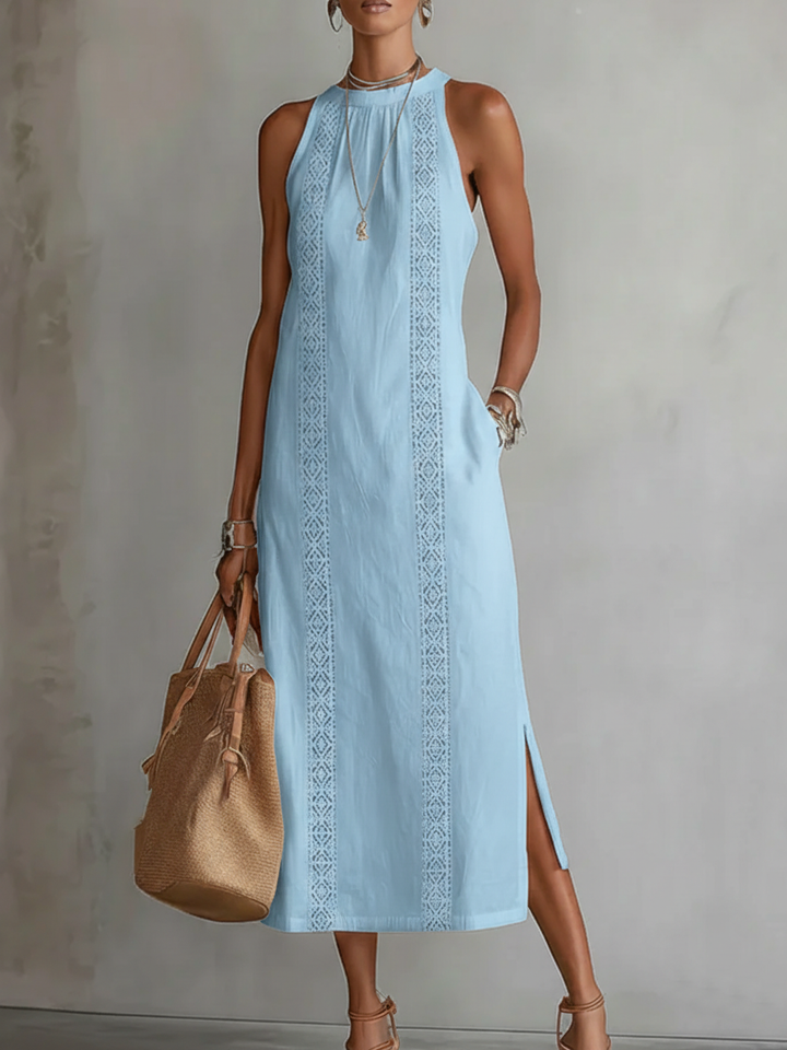 Aurevelle | Robe Midi Légère avec Broderie