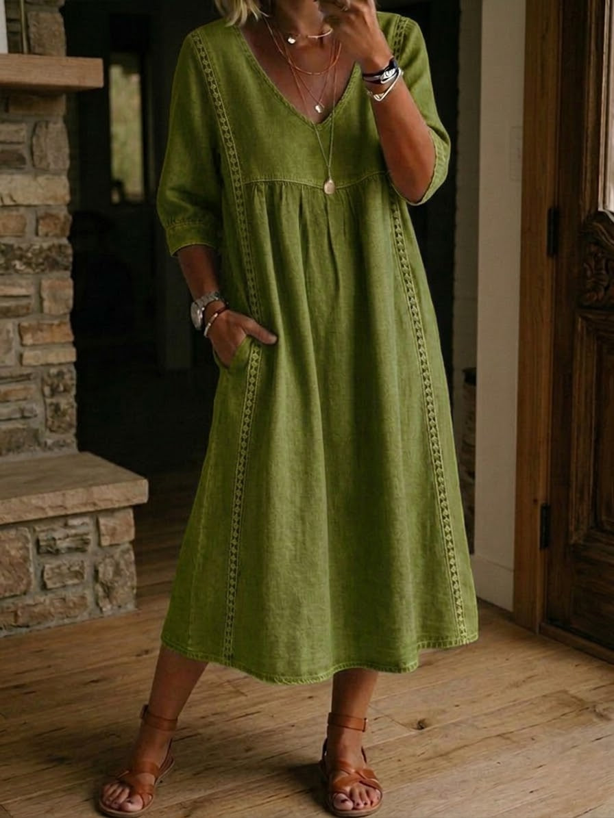 Valence | Robe Midi Légère avec Dentelle
