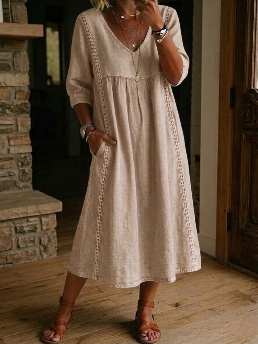 Valence | Robe Midi Légère avec Dentelle
