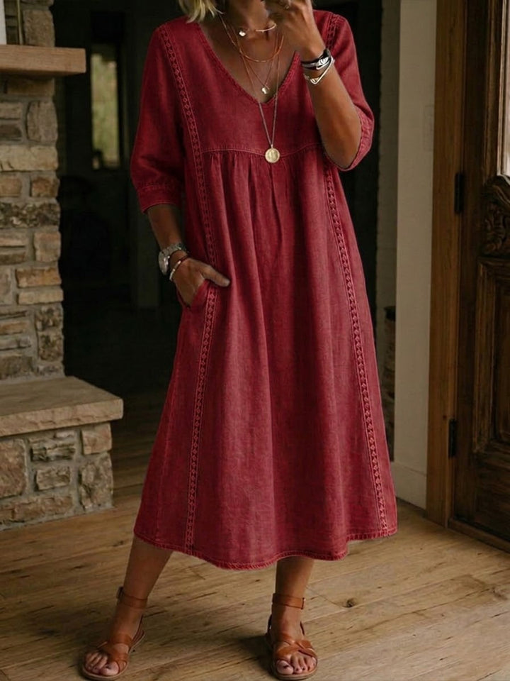 Valence | Robe Midi Légère avec Dentelle
