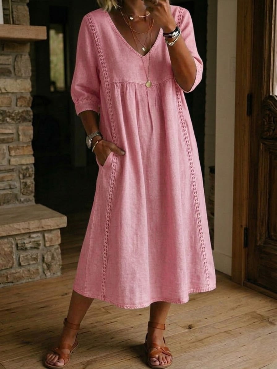 Valence | Robe Midi Légère avec Dentelle