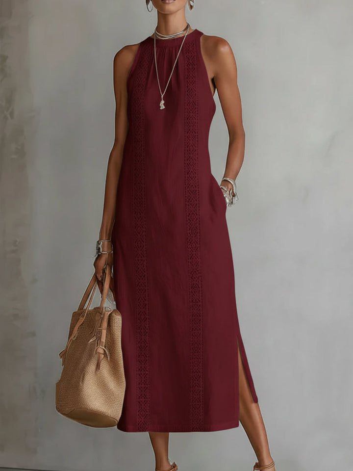 Aurevelle | Robe Midi Légère avec Broderie