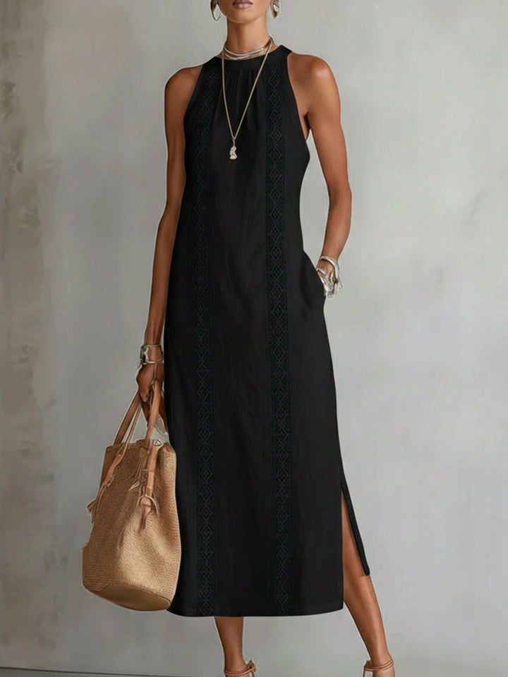 Aurevelle | Robe Midi Légère avec Broderie