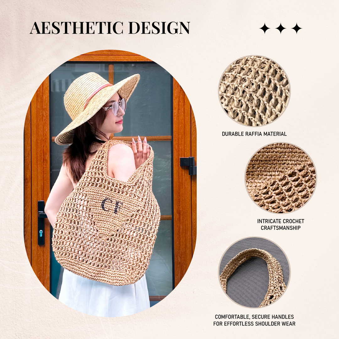 Sac Cabas en Raffia | Achetez 1, Recevez 1 GRATUIT